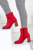 Women's Red Stretch Boots - Trust Purchase