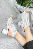 Women's Heeled White Shoes - Trust Purchase