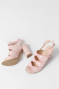 Powder Rose Patent Leather High Heels - Trust Purchase
