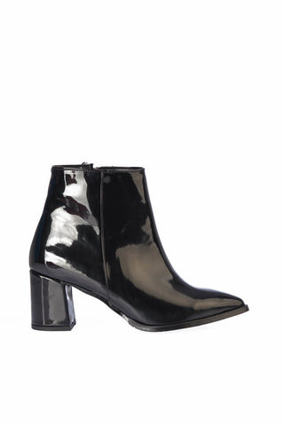 Women's Black Patent Leather Boots - Trust Purchase