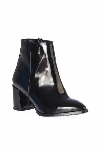 Women's Black Patent Leather Boots - Trust Purchase