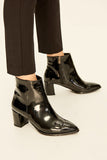 Women's Black Patent Leather Boots - Trust Purchase